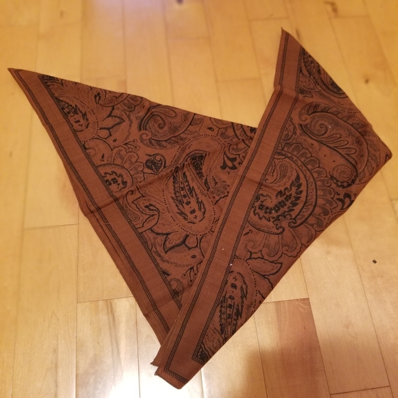 Vintage Adrienne Vittadini Paisley Square Scarf - Picture 7 of 7